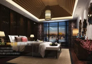 简欧卧室效果图图片