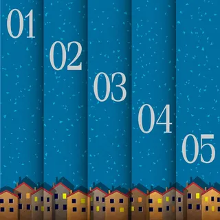 编号条幅纸城的冬天