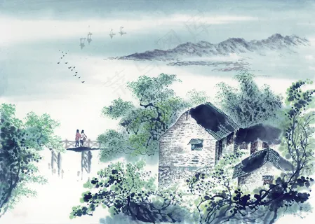 中国画大雁 中国画大雁