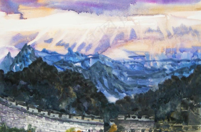 水彩风景图片
