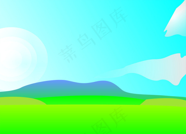 自然草原矢量素材cdr矢量模版下载