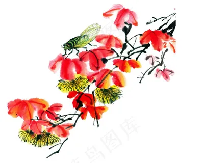 知了水墨画 知了水墨画