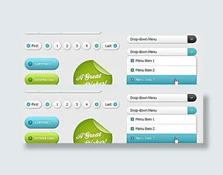 圆角网页元素psd素材
