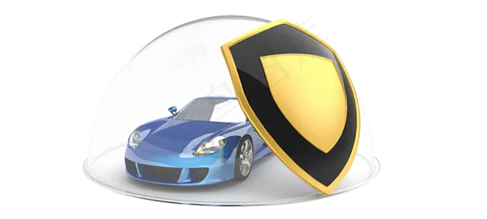 汽车保险金色盾牌图免抠png透明素材