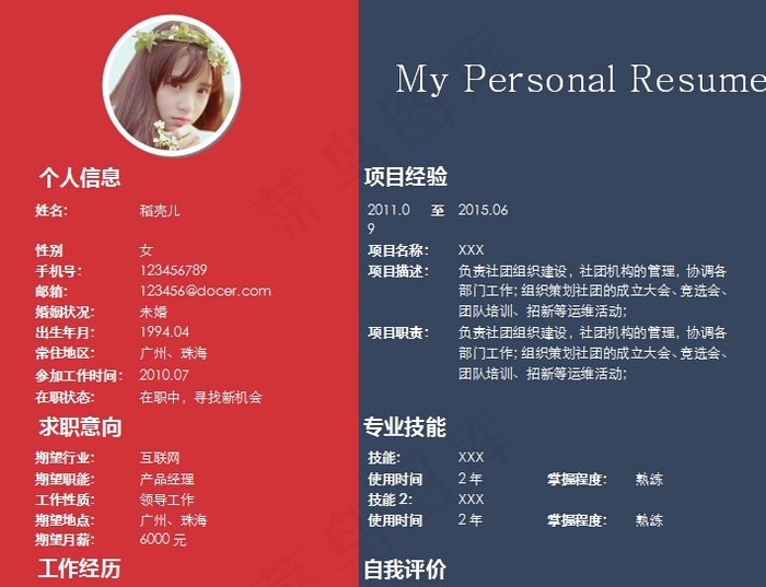 欧美范个人简历