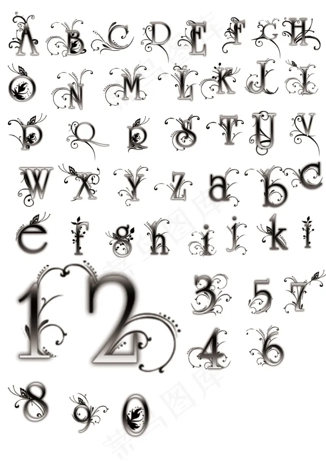 花边数字字母