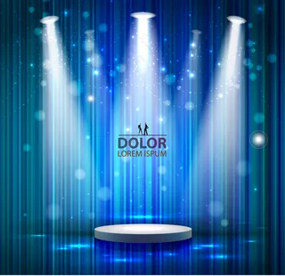 舞台灯光背景设计矢量素材-1