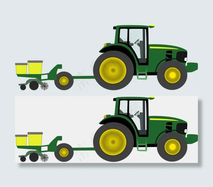 随着种植农场拖拉机