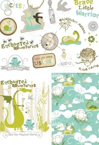 童装卡通图案设计手稿流行趋势图片