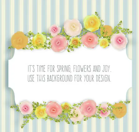 春天清新花朵ai矢量模版下载