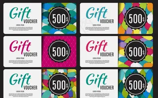 节日优惠券设计矢量图