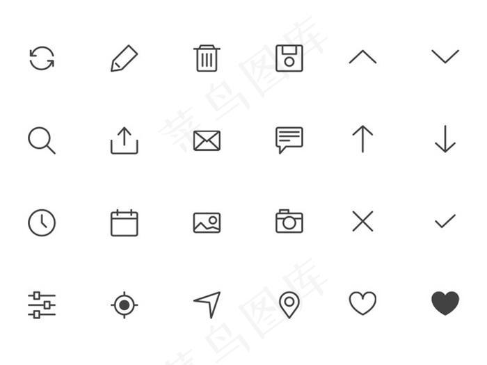 基础线性icon图标Sketch素材