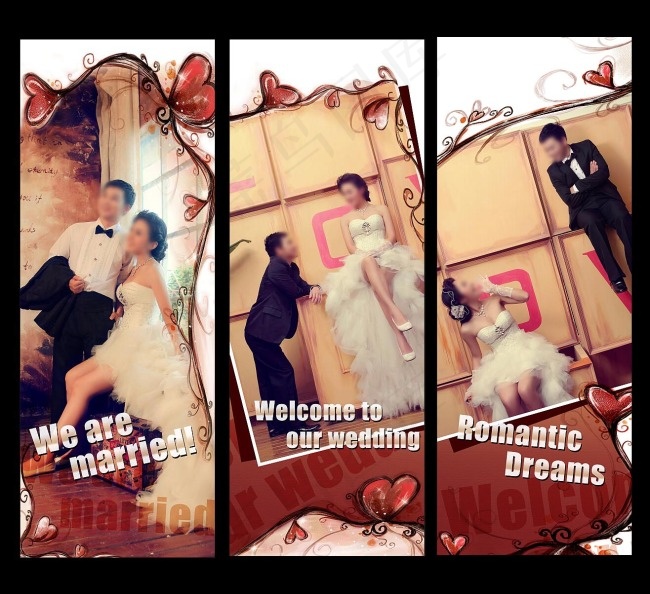 婚礼展架PSD(2362X6299(DPI:100))psd模版下载