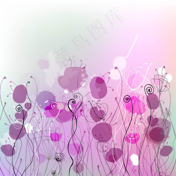 经典线描花纹背景03——矢量素材eps,ai矢量模版下载