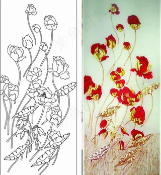 艺术玻璃 郁金香