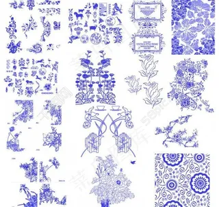 青花瓷图案图片