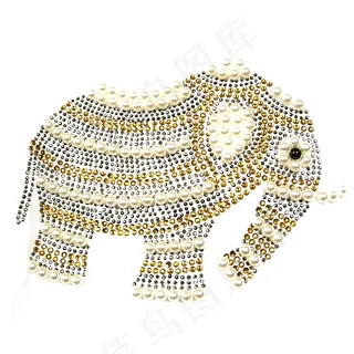 钉珠 烫钻 大象 免费素材