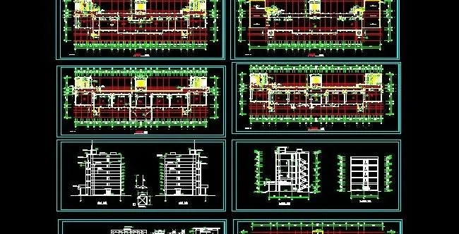 某市多层中学教学楼建筑施工图