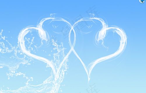 绽放在天空的爱心