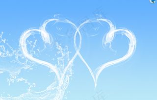 绽放在天空的爱心