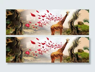 油画风格PSD精选淘宝首页海报童话唯美