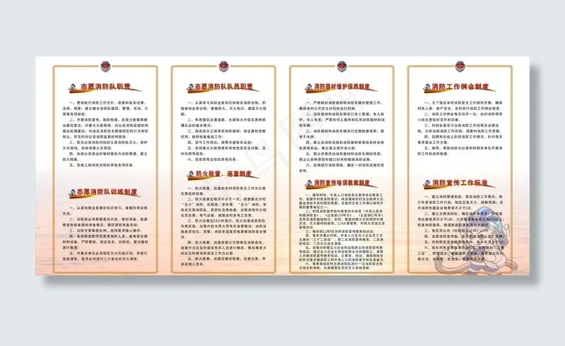 消防制度图片cdr矢量模版下载