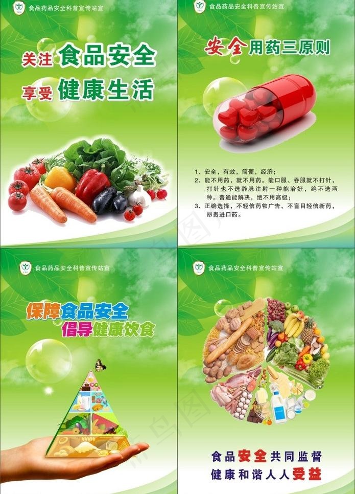 食品安全展板图片cdr矢量模版下载