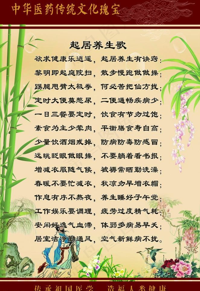 中华医药养生歌图片(2815X4350(DPI:130))psd模版下载