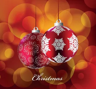 雪花图案圣诞吊球图片