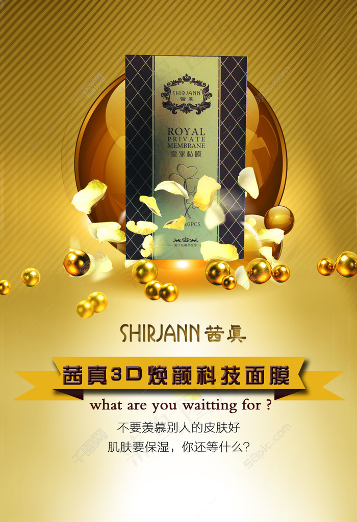 法国茜真面膜护肤广告宣传海报