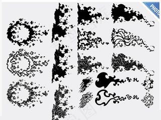 高清晰火焰笔刷燃烧火苗笔刷火环