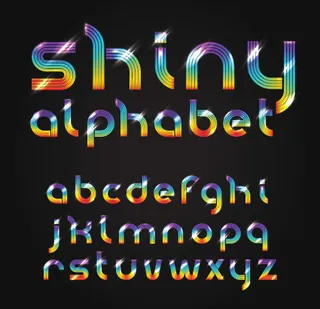 套彩色的字母和数字设计矢量图04