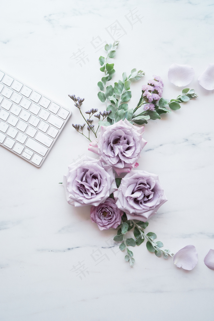 简约小清新文艺风插花静物摆拍背景