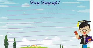 卡通学士生图片