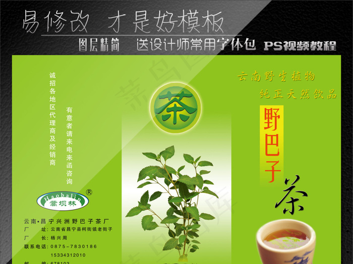 茶叶折页设计psd模版下载