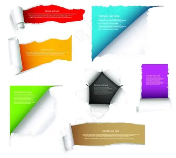 纸张撕裂效果设计矢量素材
