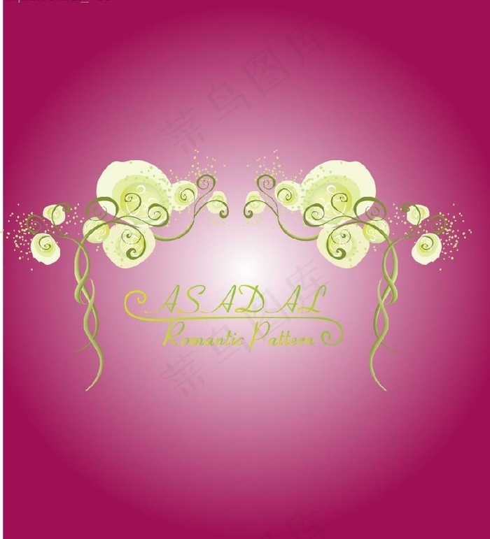 asadal梦幻美丽花边框18-欧...