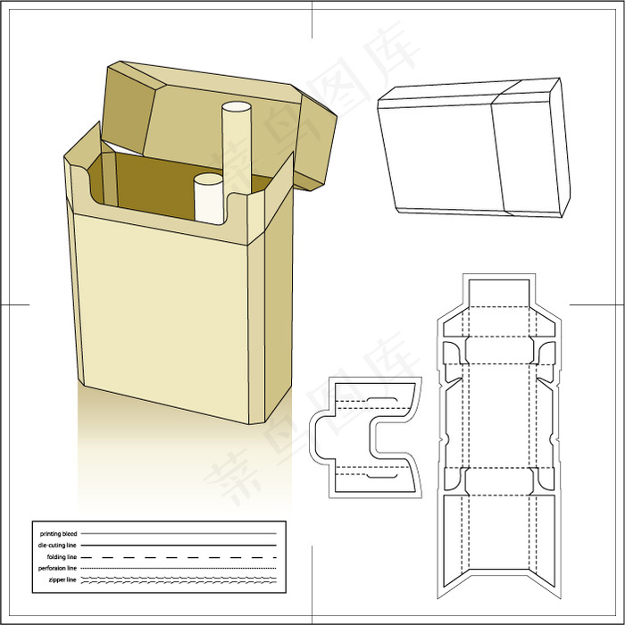 包装刀模eps,ai矢量模版下载