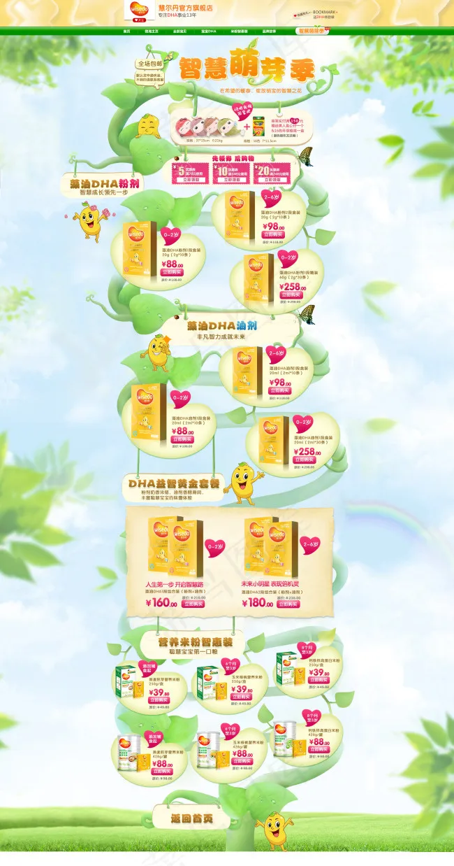 新春萌芽季psd模版下载