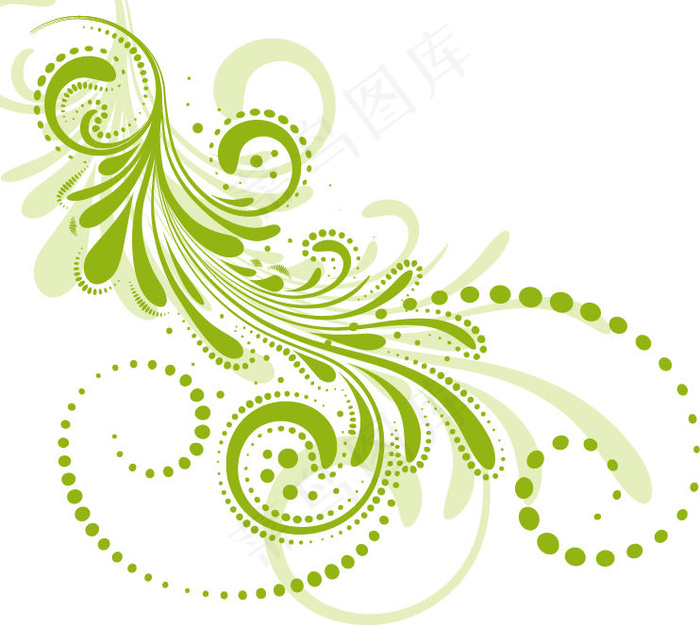 美丽的花卉图案背景矢量插画