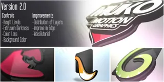 3D文字Logo标志展示AE模板