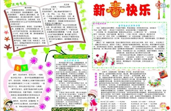 春节手抄报图片