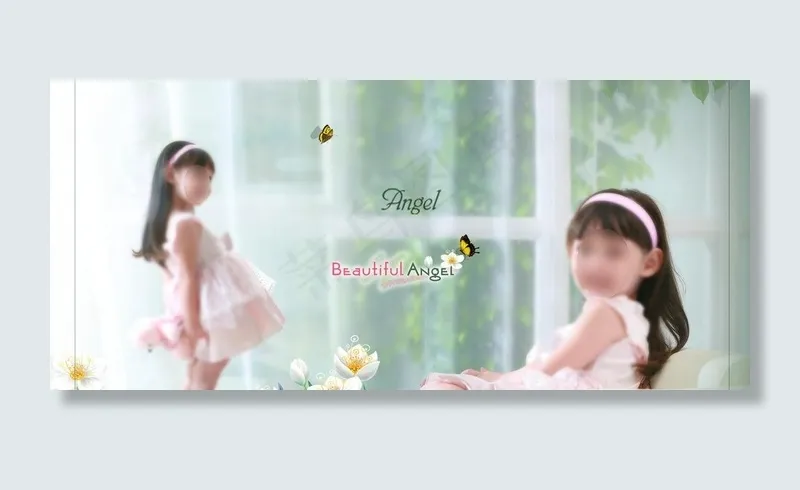 儿童摄影模板图片(4000X2000(DPI:200))psd模版下载