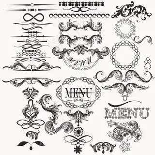 古典欧式花纹设计矢量素材