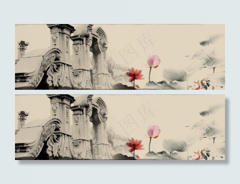 中国风圆明园图片(11870X4390(DPI:50))psd模版下载