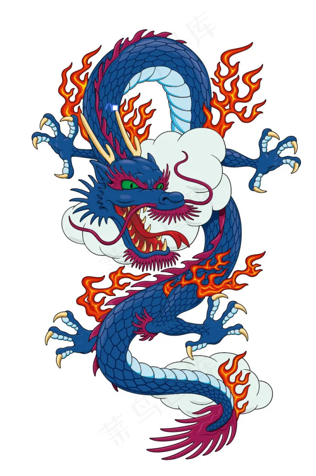 中国龙 龙的图案ai矢量模版下载