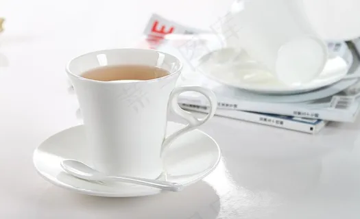 白色咖啡杯 陶瓷 骨瓷图片