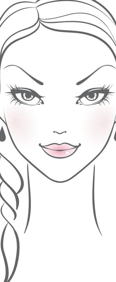 手绘美女图片eps,ai矢量模版下载