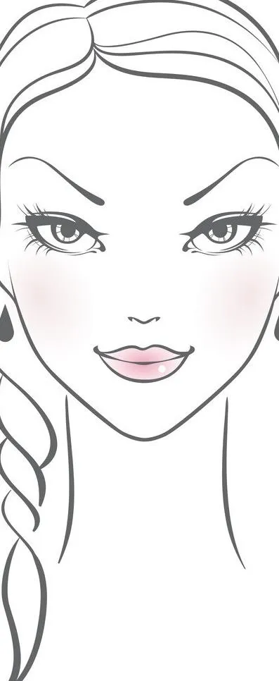 手绘美女图片eps,ai矢量模版下载