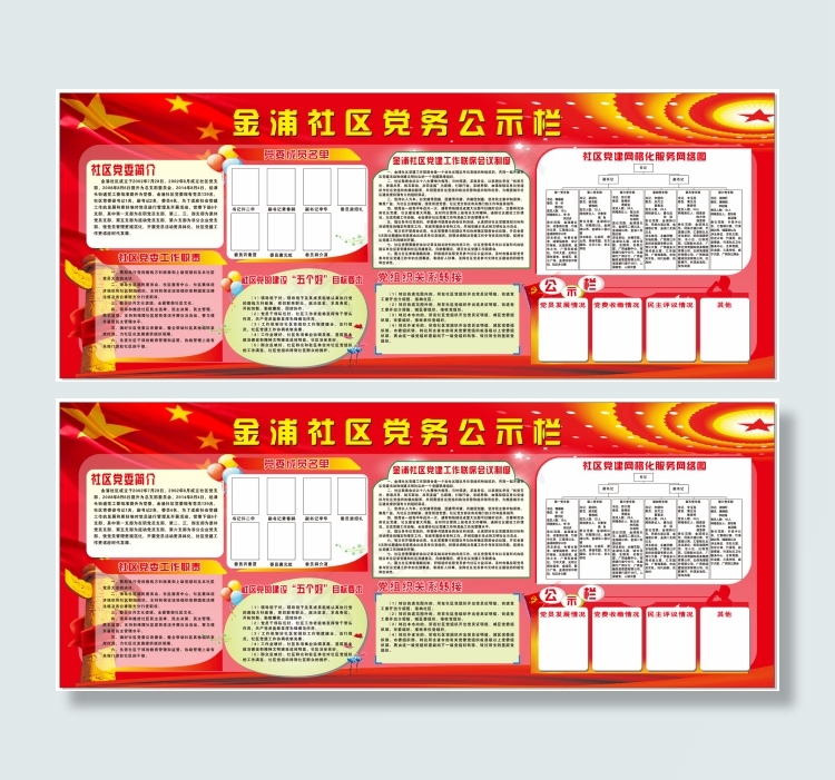 社区党务公示栏